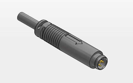M8 CONNECTOR - 3P MALE SiNGLE ENDED CABLE, SNAPLOCK
